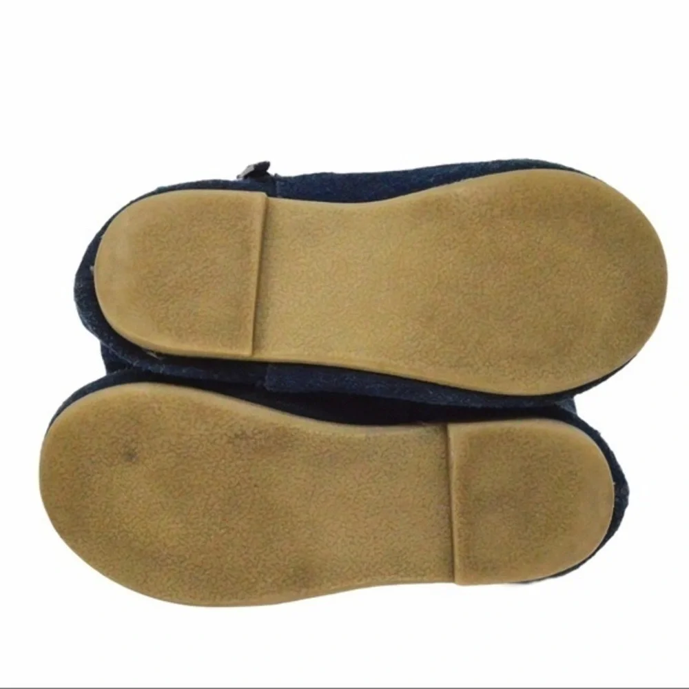 Toddler Girls Blue Suede GAP‎ Button Boots, Size 8